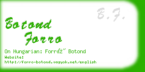 botond forro business card